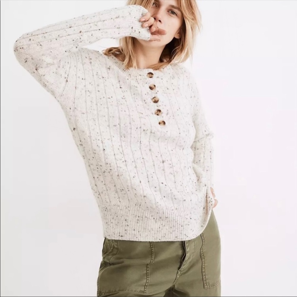 NWT Madewell Donegal Bowden Henley Sweater - Picture 2 of 3